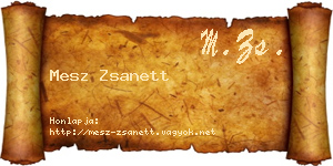 Mesz Zsanett névjegykártya